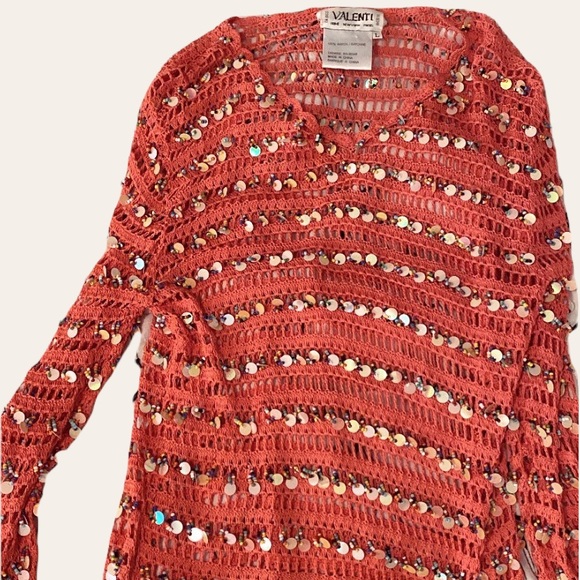 Swim Vintage Orange Beaded Cover Up Poshmark